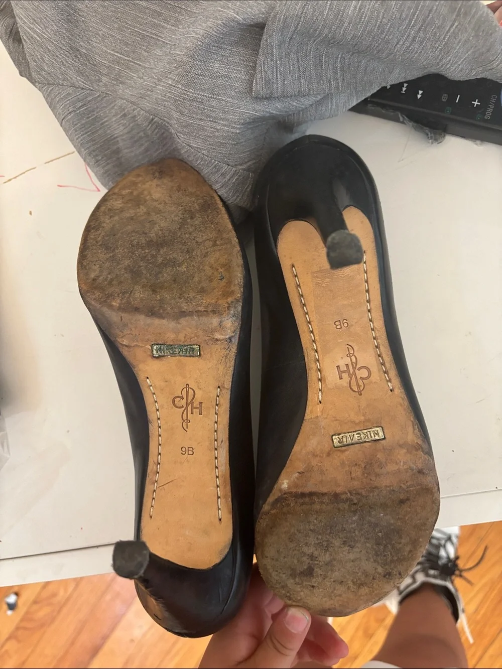 Cole Haan Black Leather Penny Loafers for Women